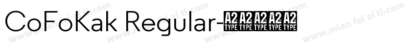 CoFoKak Regular字体转换